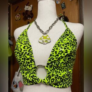 Raving Animal Print Halter Top